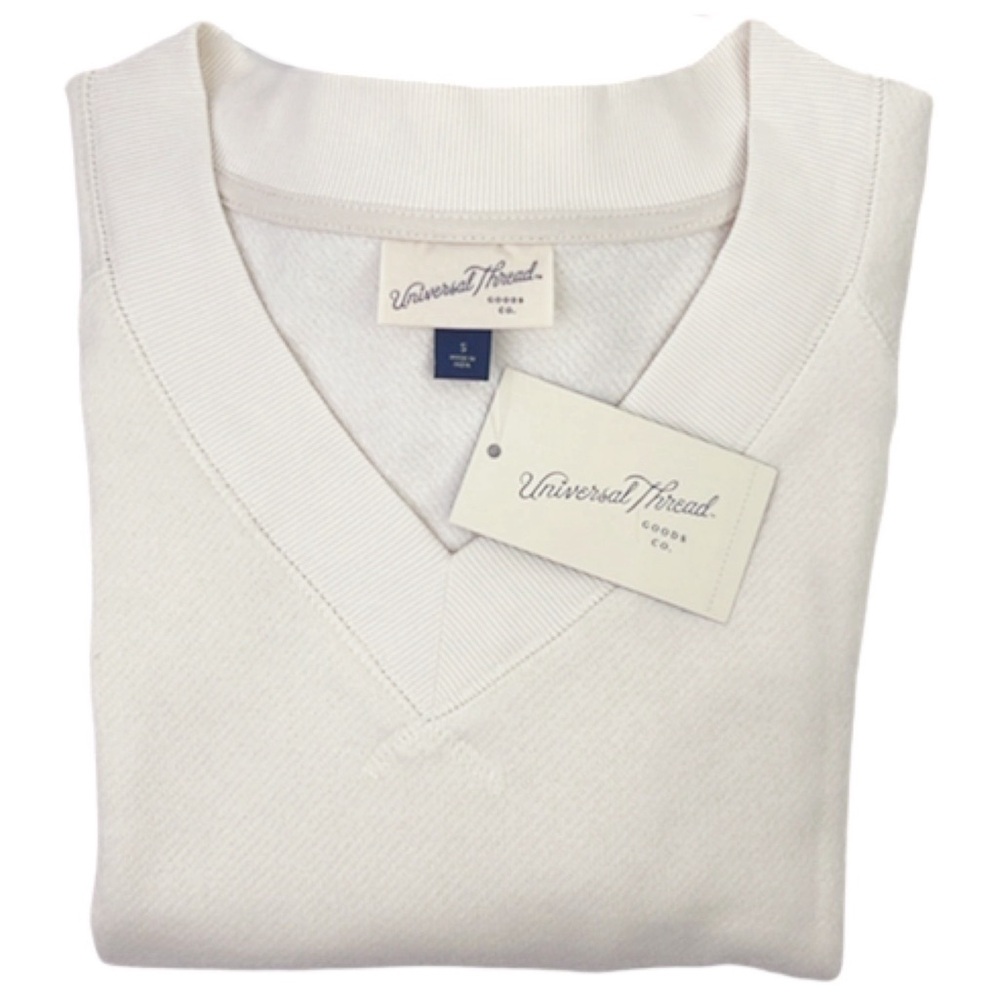 Free Gift NEW Womens Leisure Studio Sweatshirt Universal Thread Cream Ivory  S - Picture 4 of 8
